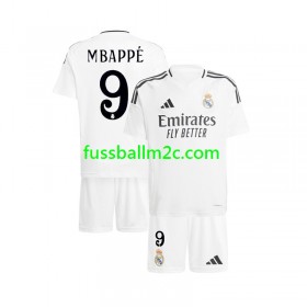 Fußballtrikots Real Madrid Kylian Mbappé 9 Kinder Heim Trikotsatz 2024-2025